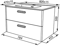 Iddis Тумба под раковину Brick 80 белая – фотография-7
